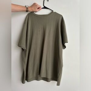 Dark Green oversized solid color shirt